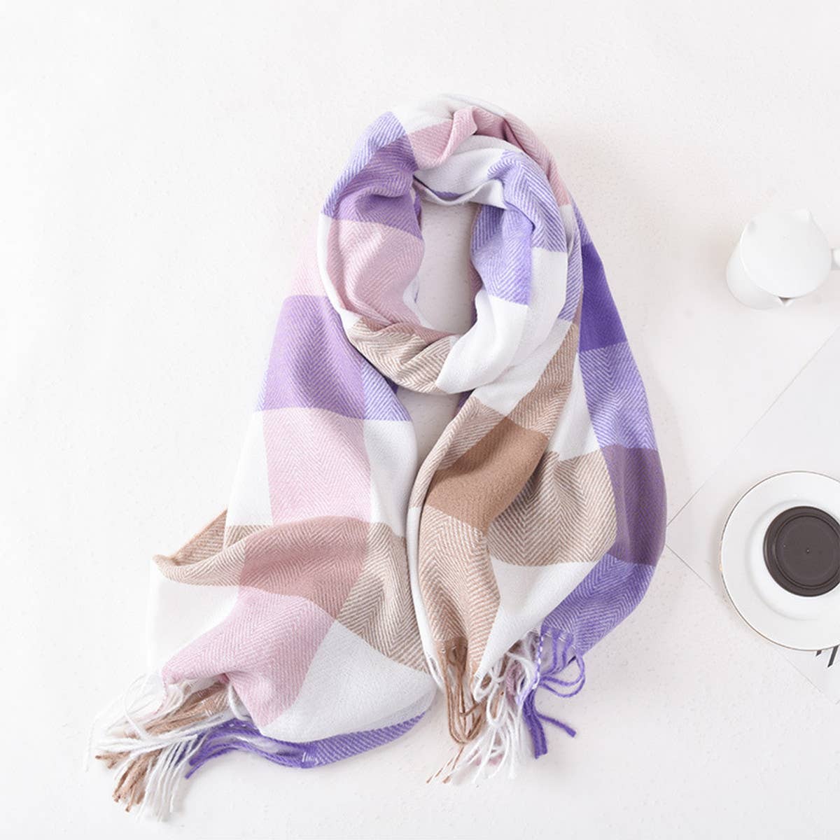 Plaid Winter Scarf Cute Unisex Wrap_Cwasc0400