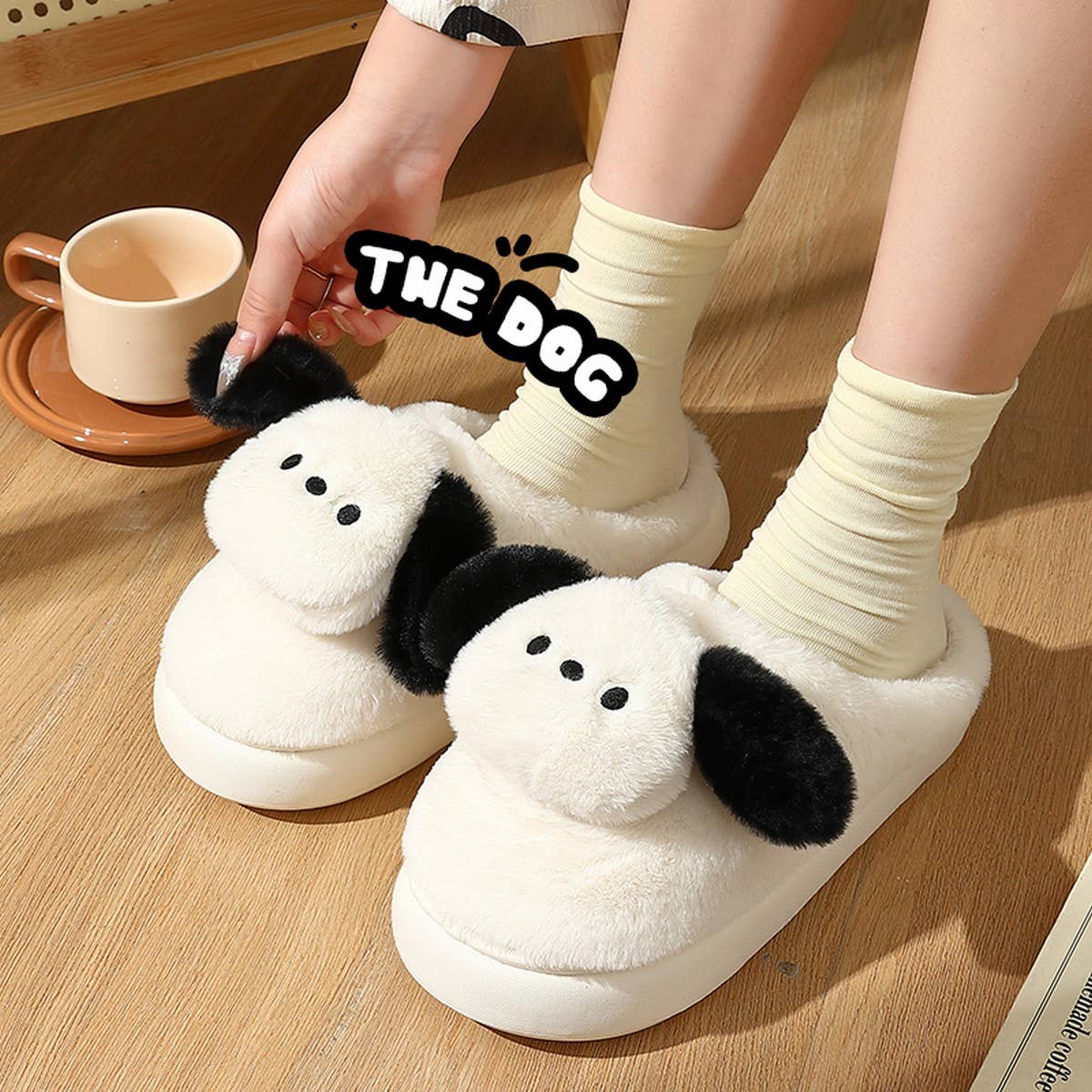 CUTE ANIMAL SLIPPER WARM MEMORY HOUSE SLIPPERS_CWSHS0313