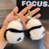 Cwmm10415_Cute Panda Keychain Plush Bag Charm