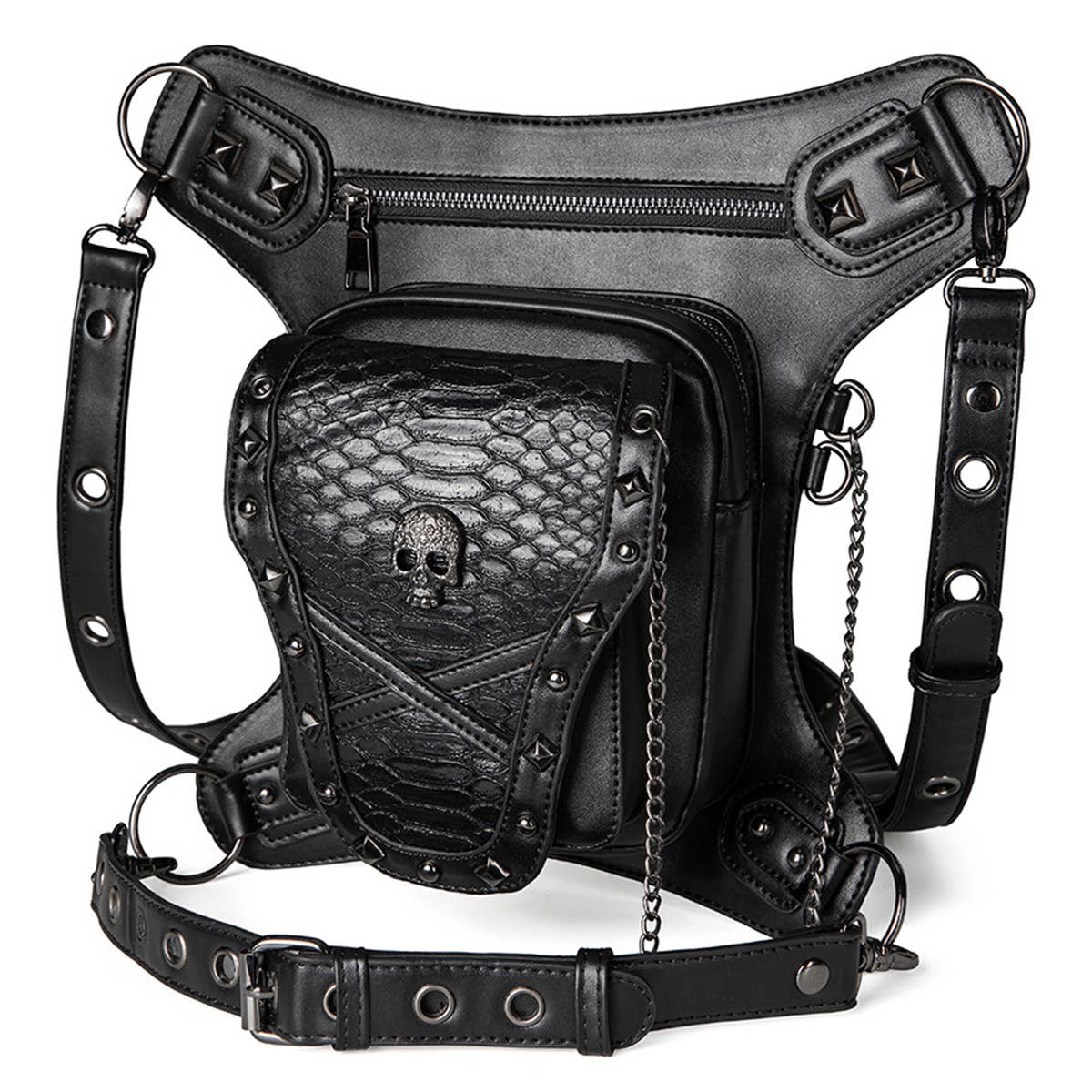 SKULL STEAMPUK CROSSBODY BAG PURSE_CWAB0641