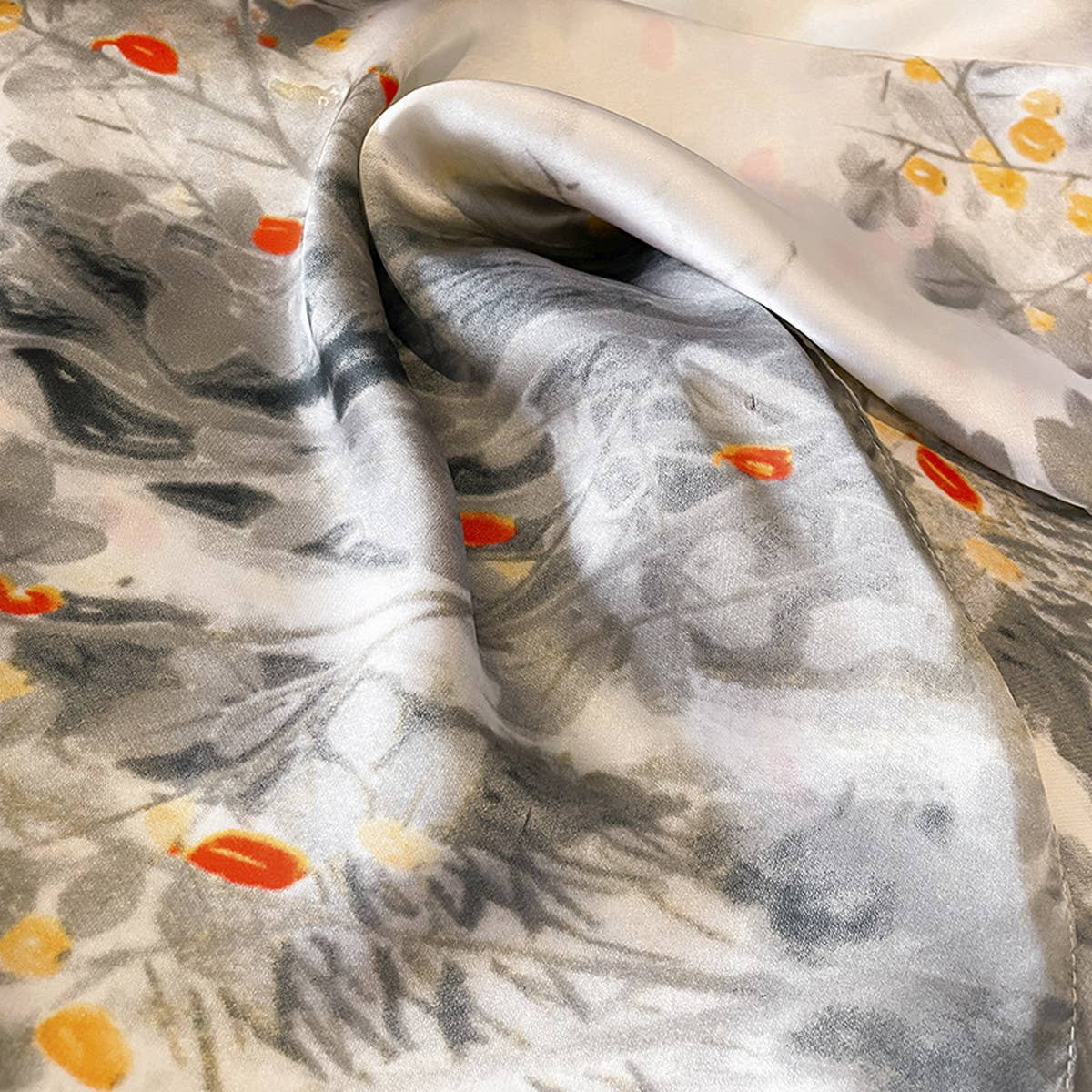 SILKY PRINT SCARF WRAP CHIC BEACH SUN COVER_CWASC0523