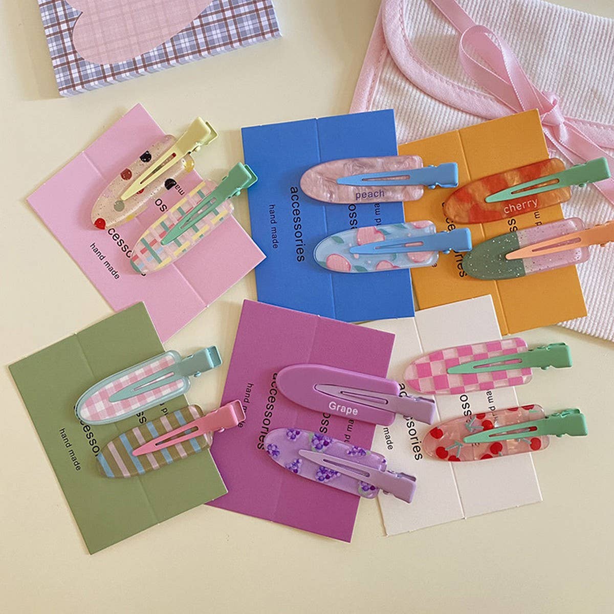 2 PACK SUMMER FRUIT CUTE SWEET HAIR CLIPS_CWAHA2264