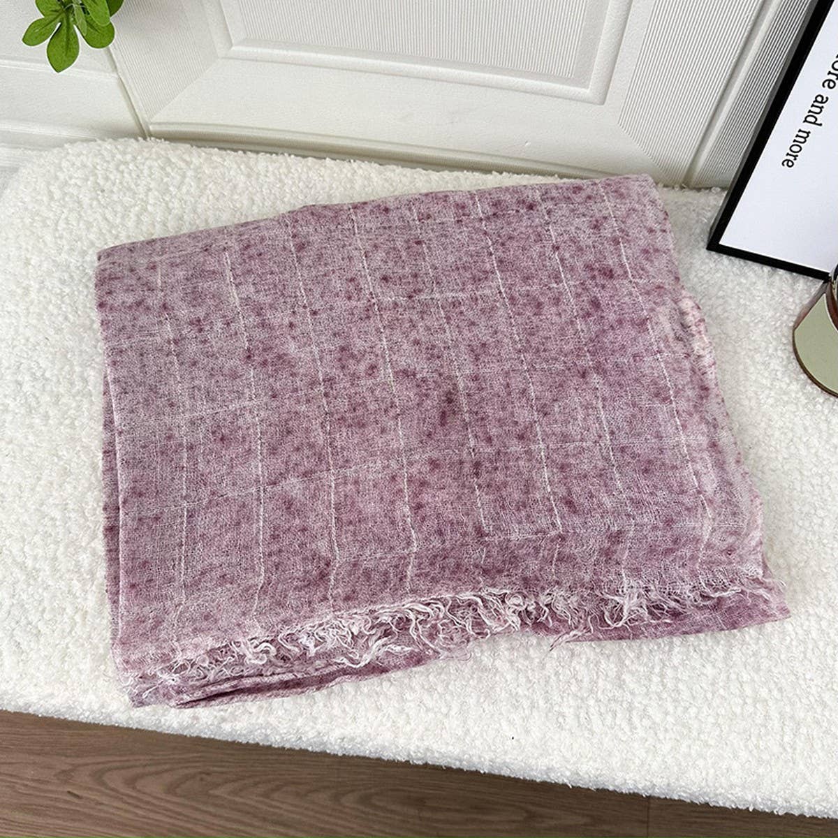 Contrast Color Spray Dyed Long Scarf Shawl_Cwasc1408