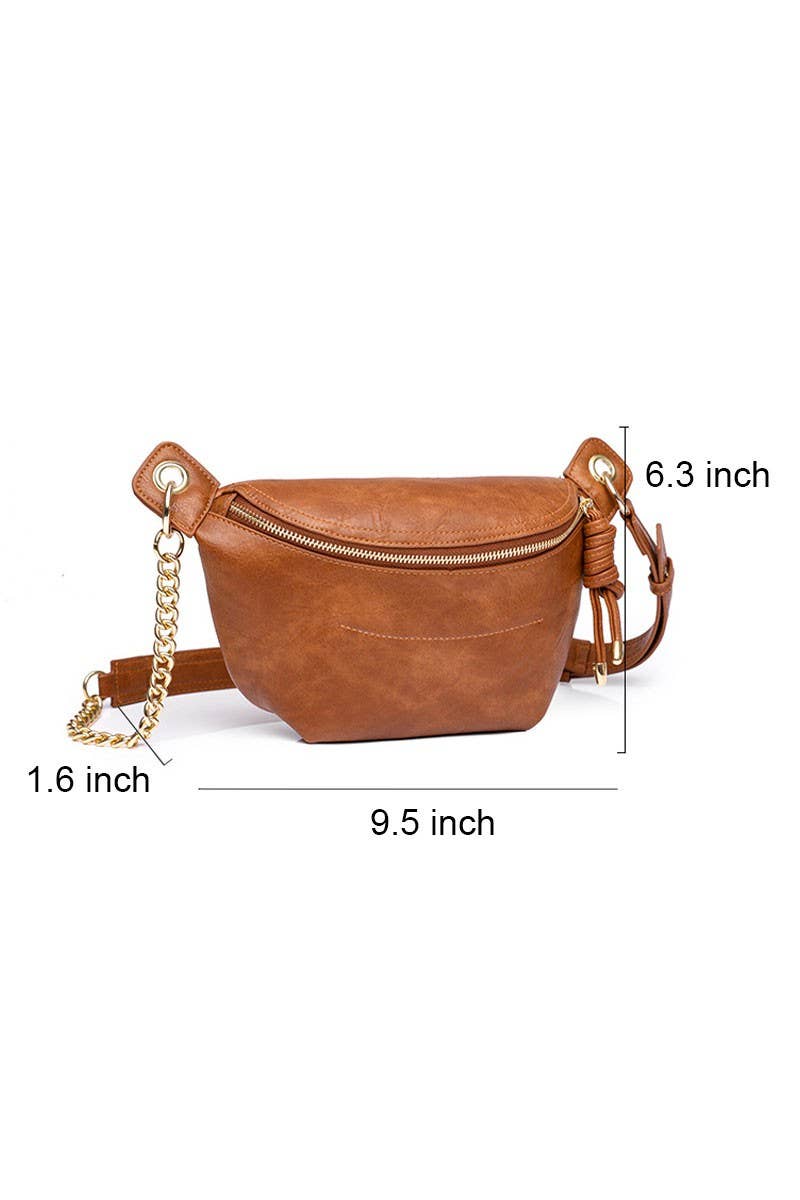 Crescent Croissant Waist Sling Bag Hip Sack_Cwab0447