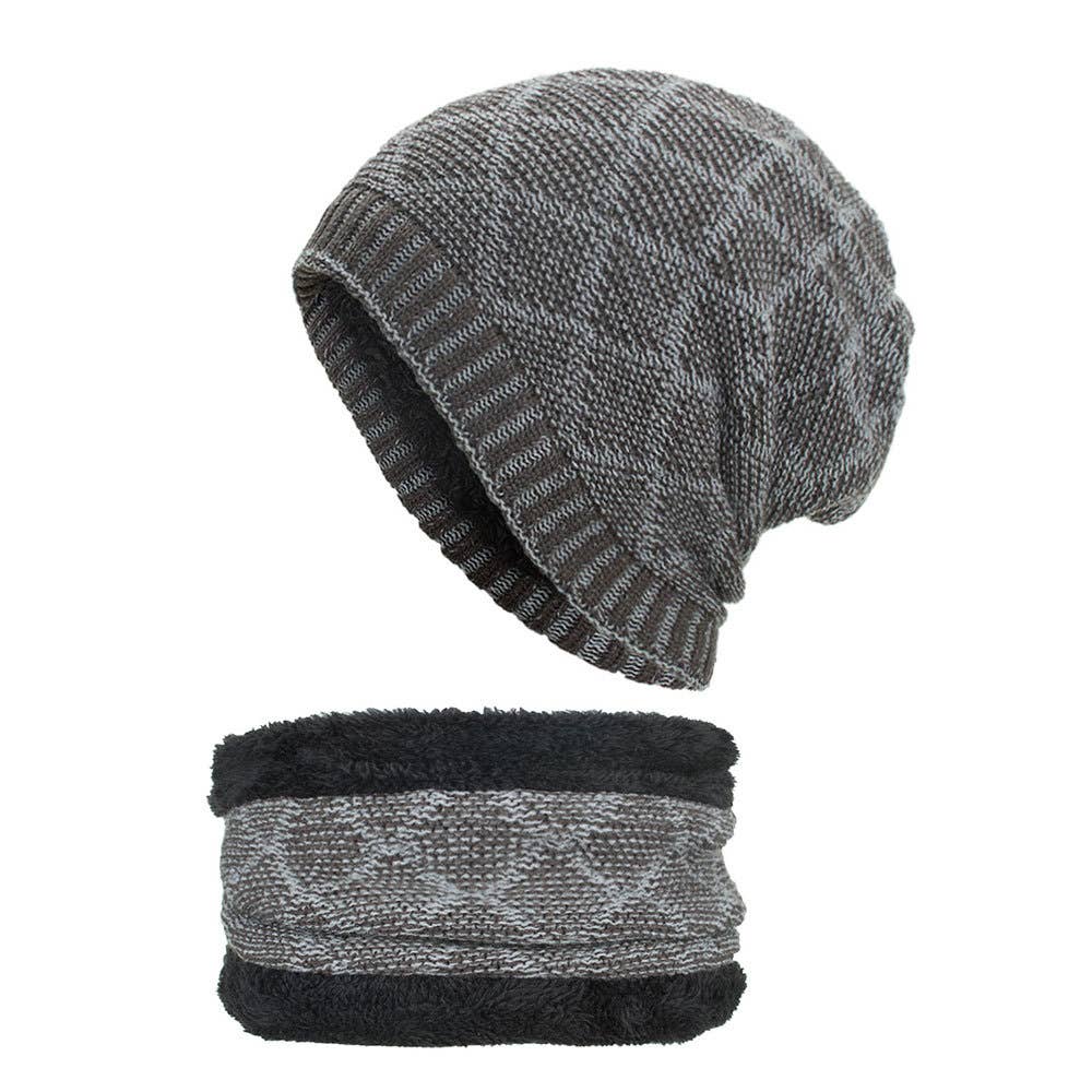 Velvet Suit Diamond Bib Pullover Hat Knit Hat