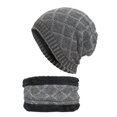 Velvet Suit Diamond Bib Pullover Hat Knit Hat