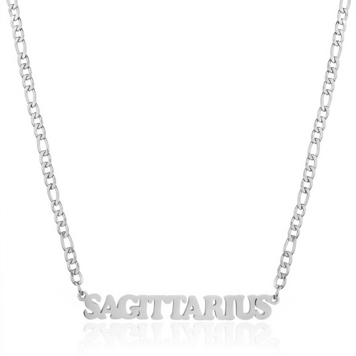 SIMPLE TWELVE ZODIAC STAINLESS STEEL GOLD NECKLACE_CWMM2726