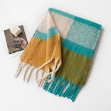 Autumn And Winte Fluffy Plaid Scarf_Cwasc1006