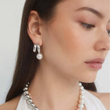 NEW FASHION IRREGULAR LINE PEARL EARRINGS_CWAJE5126