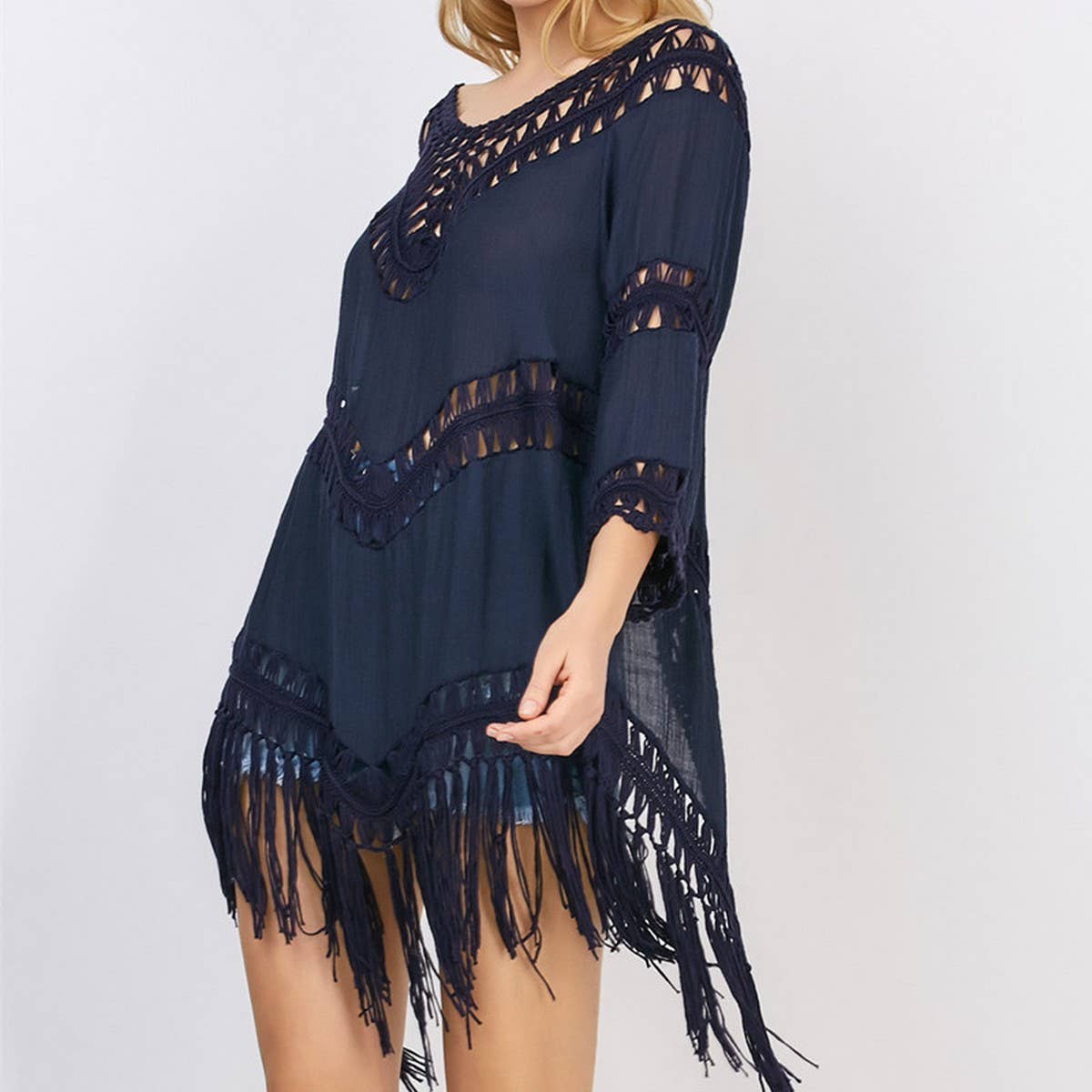 HOLLOW BEACH SUN PROTECTION SWIMSUIT COVER UP_CWMW0656