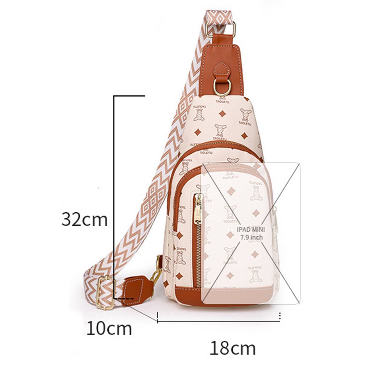 OUTDOOR LEISURE PRINTED SHOULDER BAG MESSENGER BAG_CWAB2719