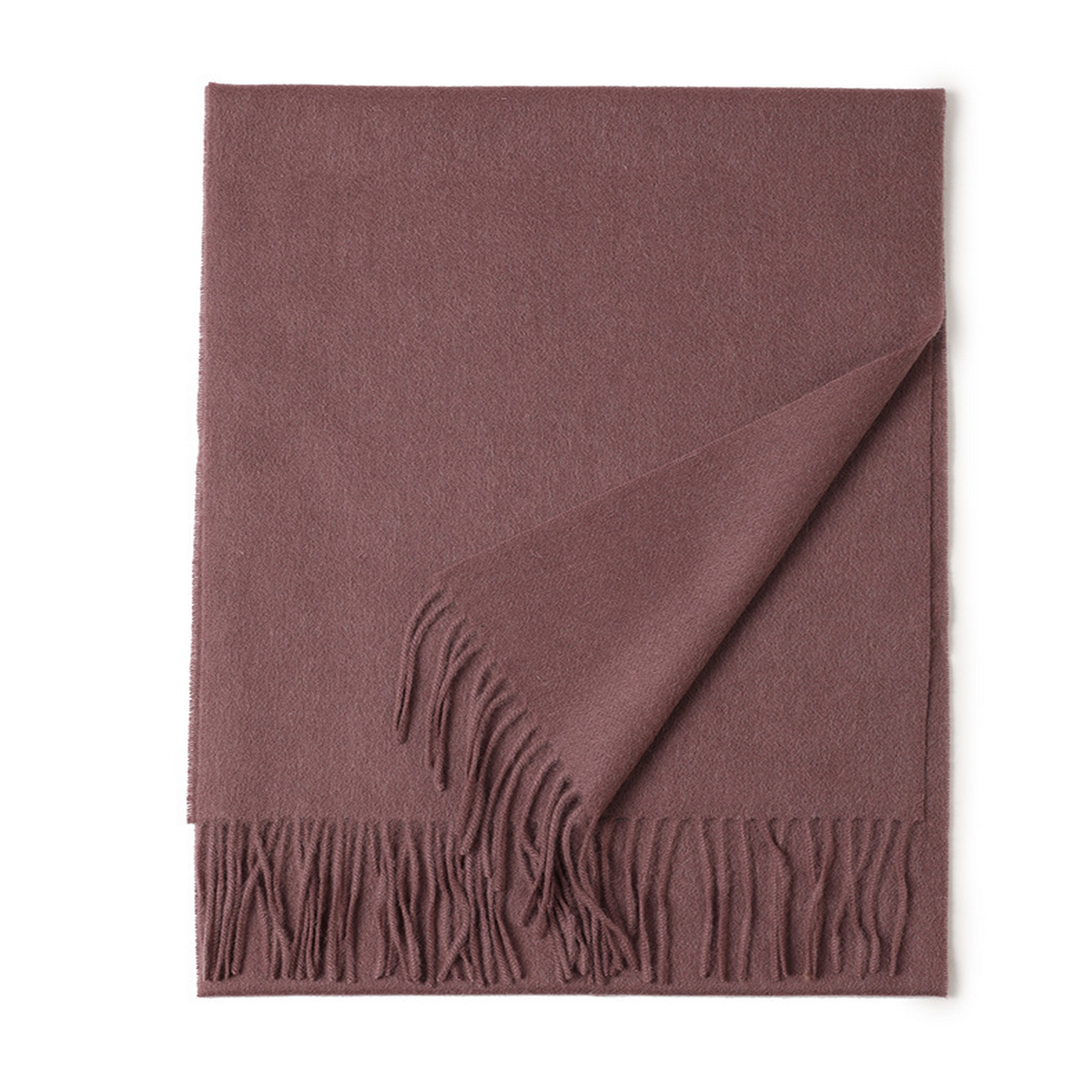 Unisex Wool Scarf Soft Solid Color With Tassels_Cwasc2707