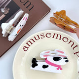 CUTE ANIMAL BUNNY PUPPY ACETATE SHARK CLIP_CWAHA5973