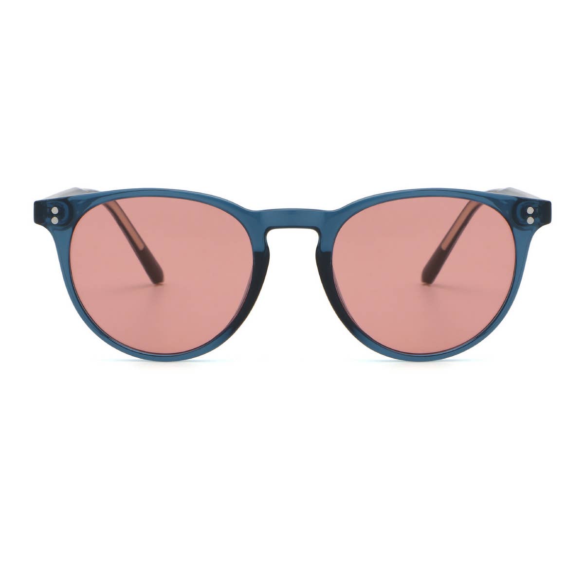 FASHIONABLE FAUX ACETATE ROUND FRAME SUNGLASSES_CWASG0506