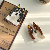 CUTE DOG ACETATE HAIR CLAW CARTOON COLLIE CLIP_CWAHA5751