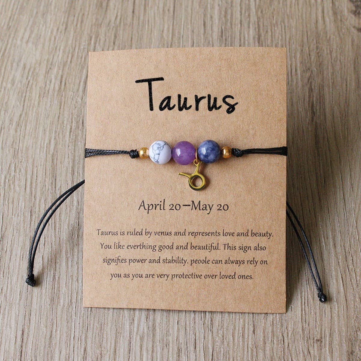 Handmade Zodiac Adjustable Crystal Bracelet_Cwmm11259