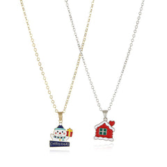Christmas Cartoon Pendant Necklace_Cwaje2156