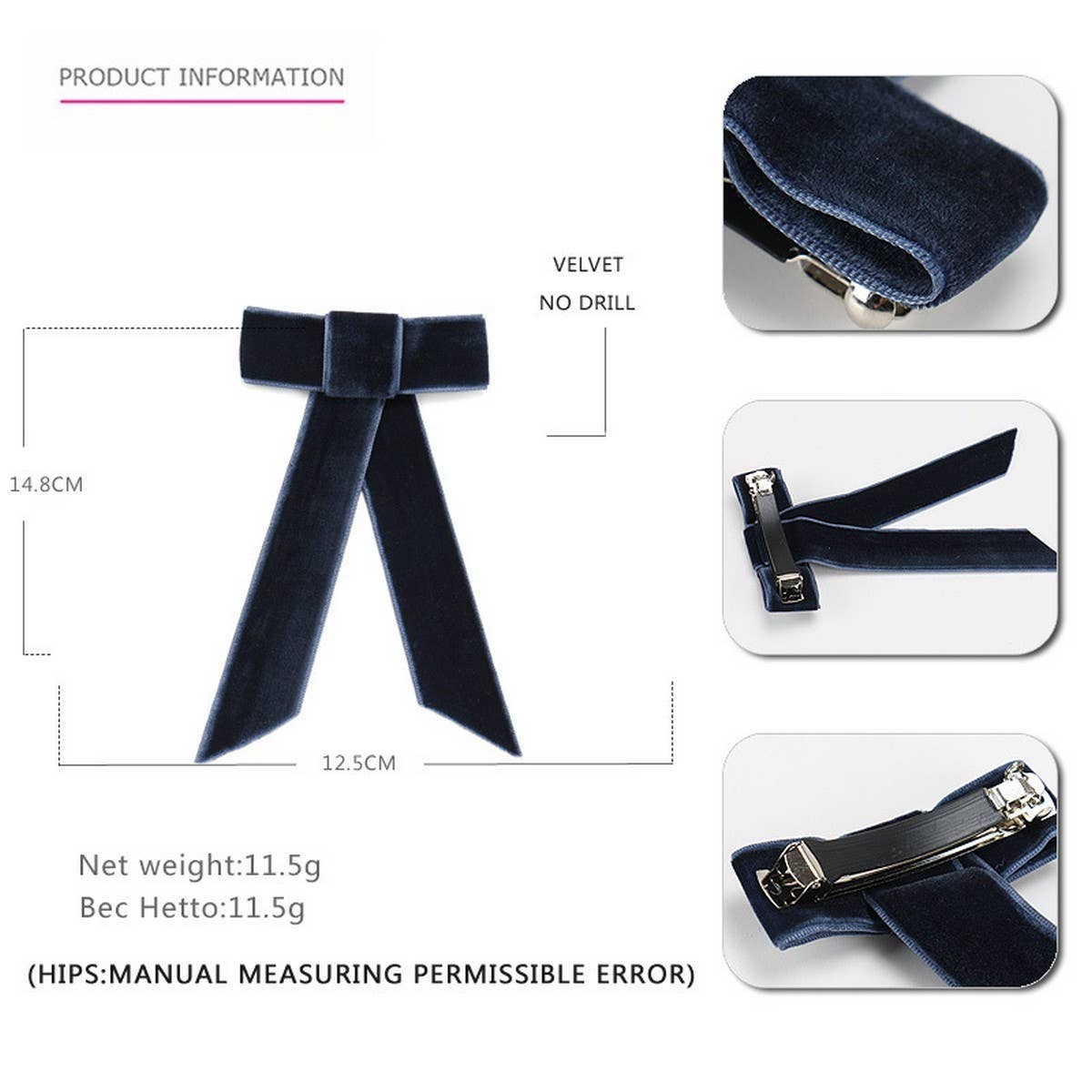 HAIRBAND FABRIC BOW HAIRPIN HAIR ACCESSORIES_CWAHA4407