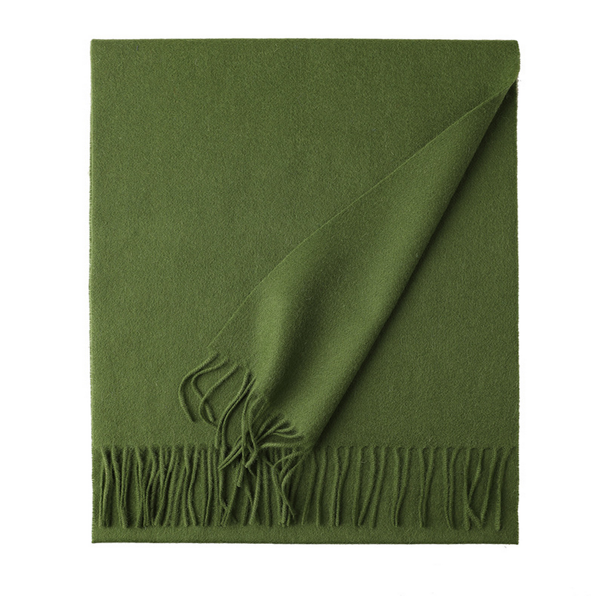 Unisex Wool Scarf Soft Solid Color With Tassels_Cwasc2707