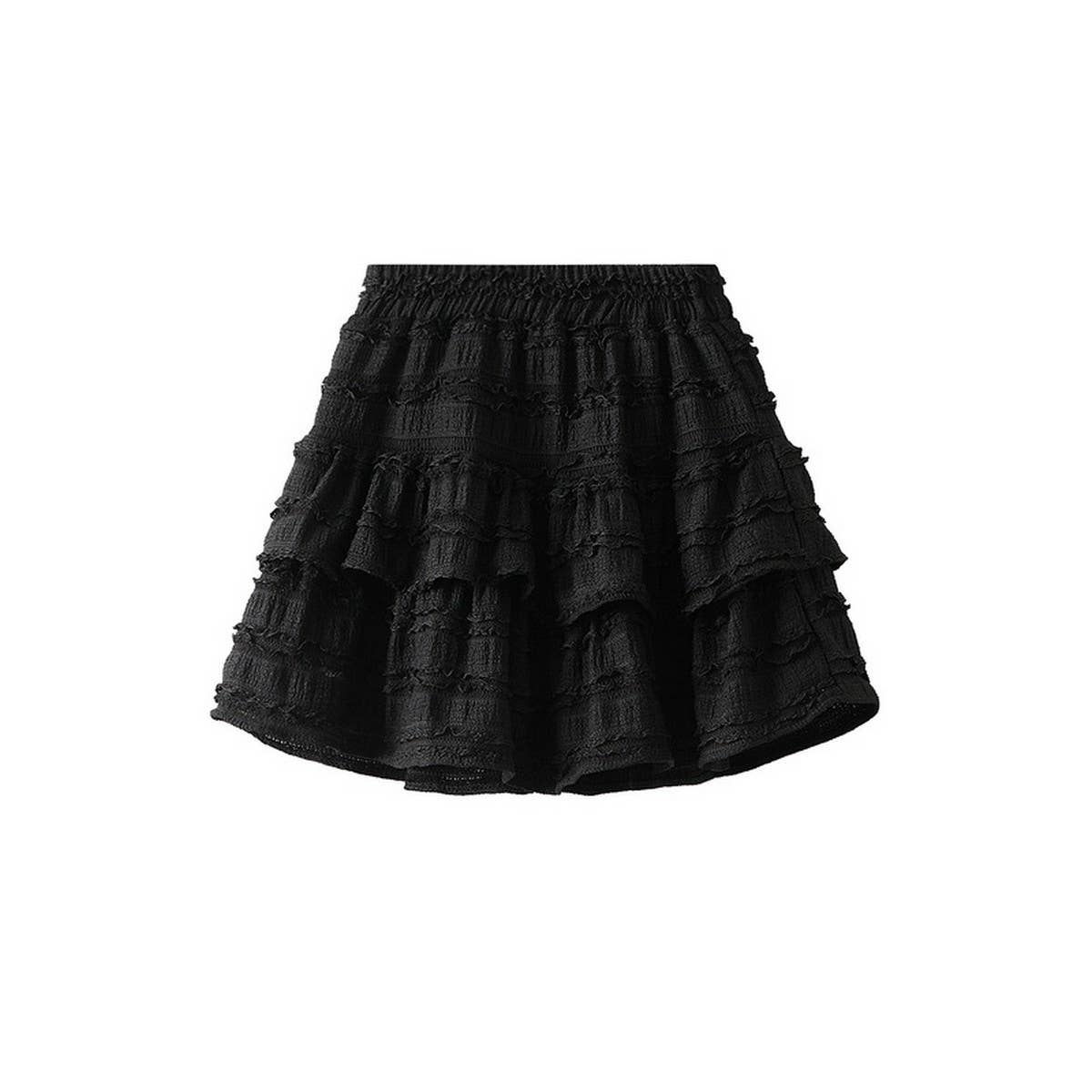 BALLET INSPIRED BLACK A LINE CAKE SKIRT_CWBMS0343