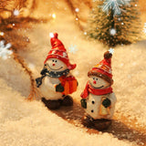 Mini Santa Snowman Xmas Desk Ornament Set_Cwmm10581