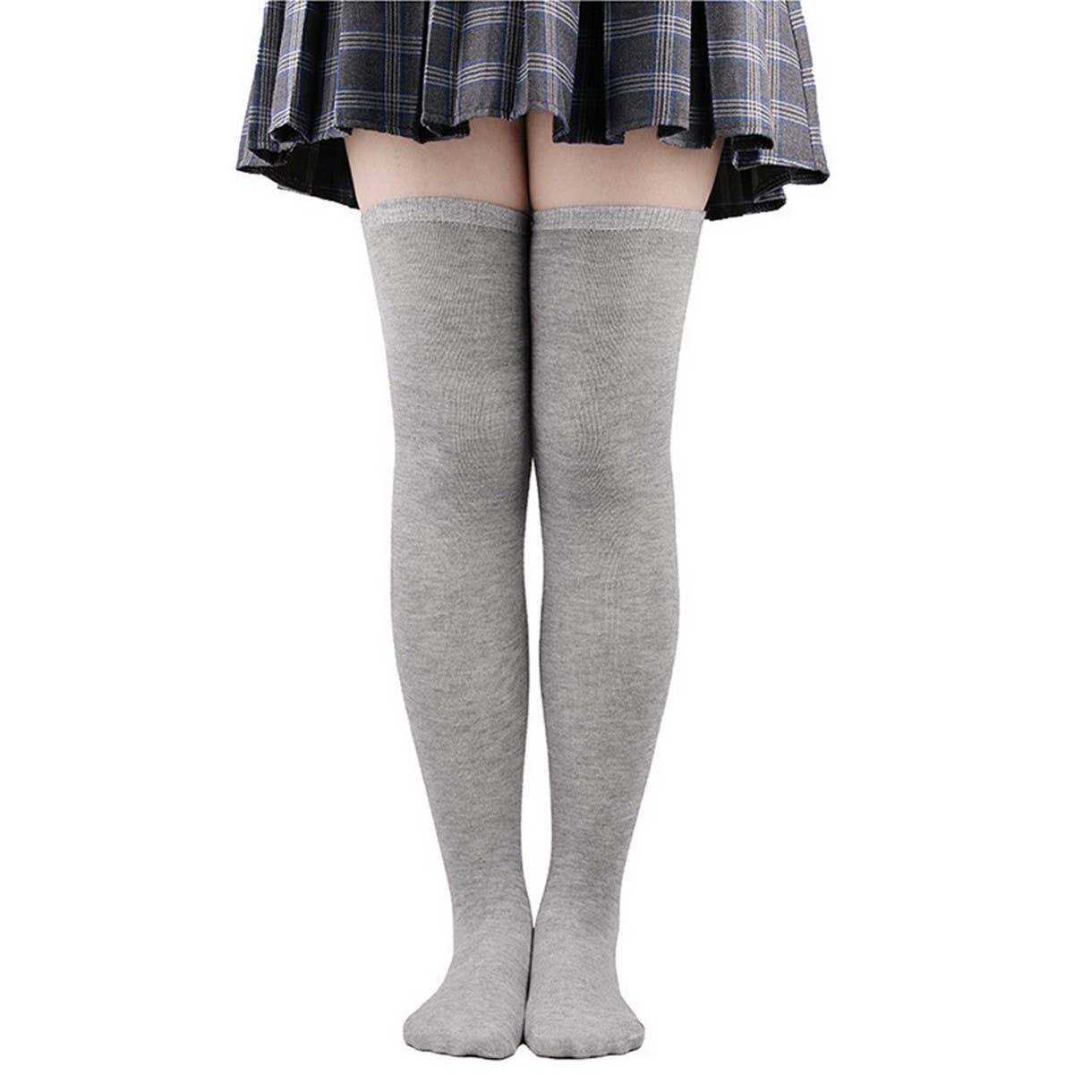 Cwmm10069_Women Three-Stripe Knee-High Socks
