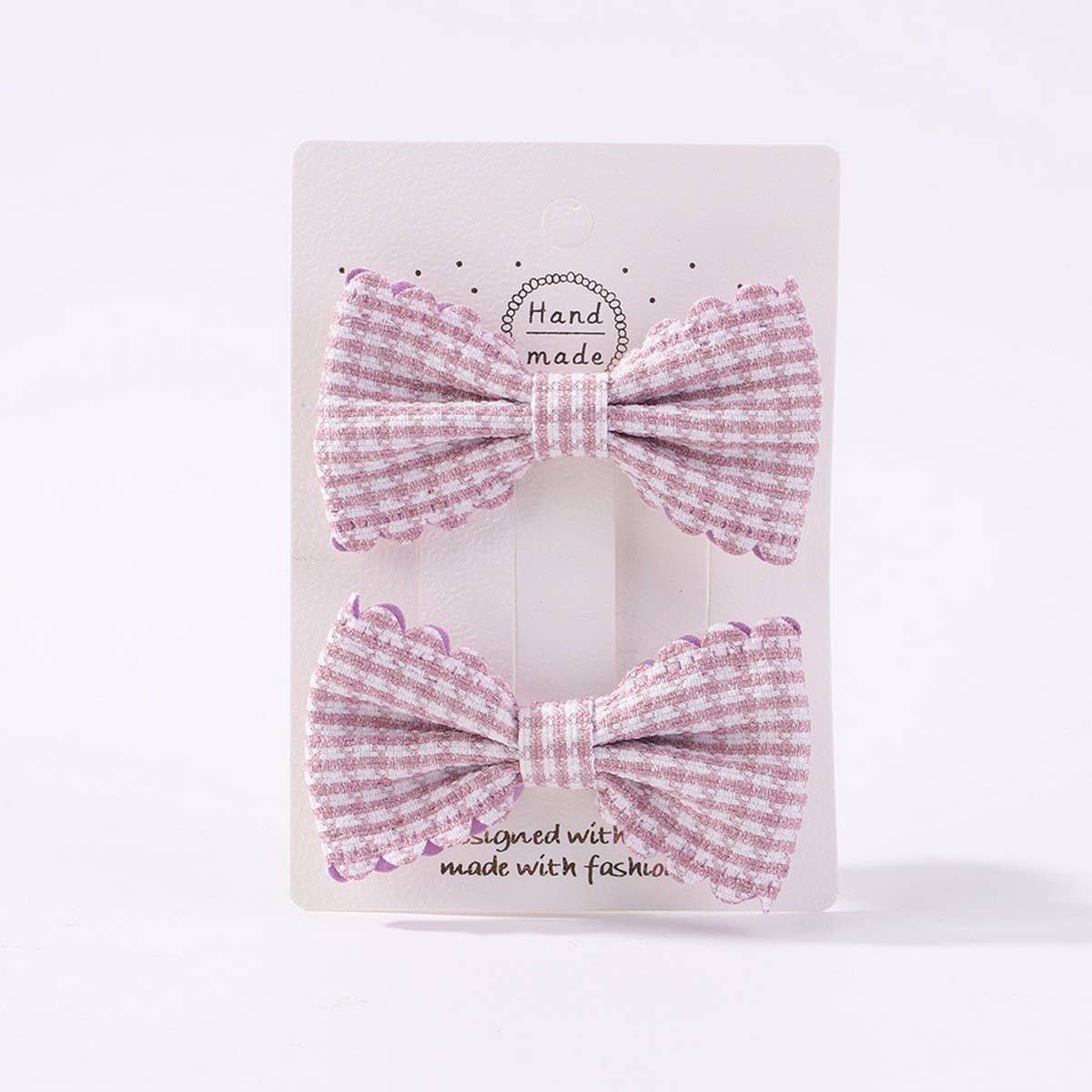GIRLS PLAID LACE HAIR CLIPS DAILY PRINCESS_CWAHA6738