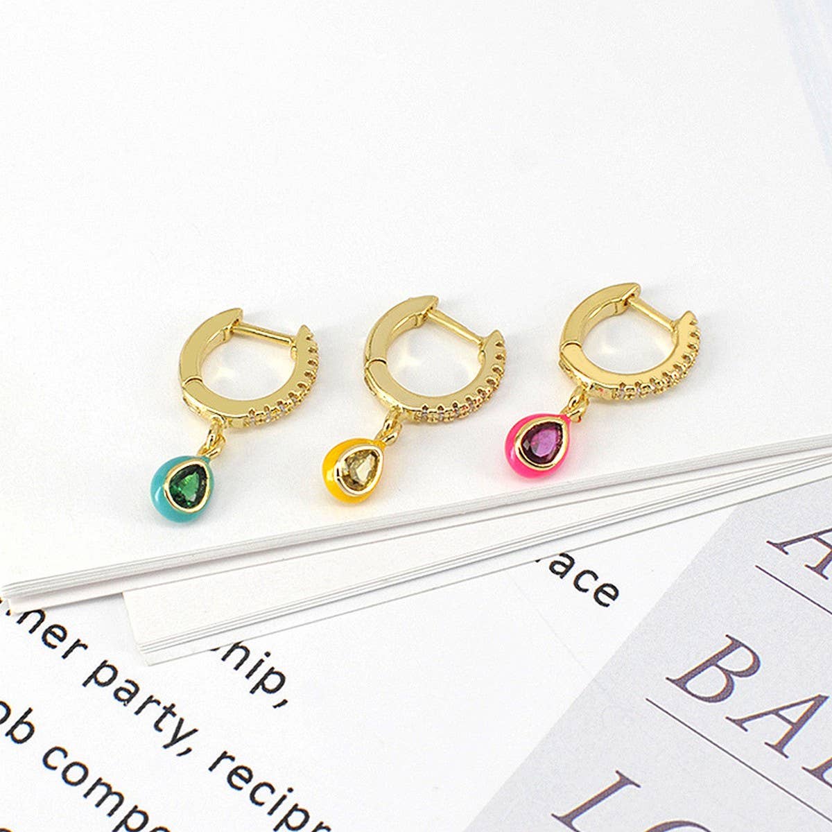 Water Drop Retro Simple Temperament Earrings