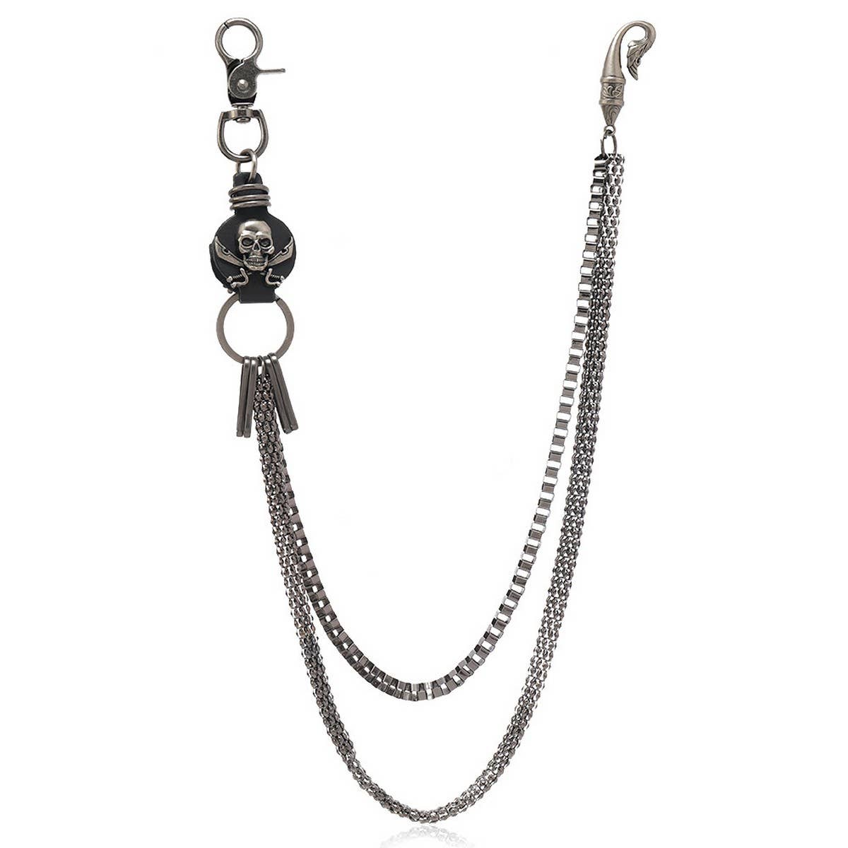 HIP HOP DISCO SKULL LEATHER PANTS CHAIN_CWMM4827