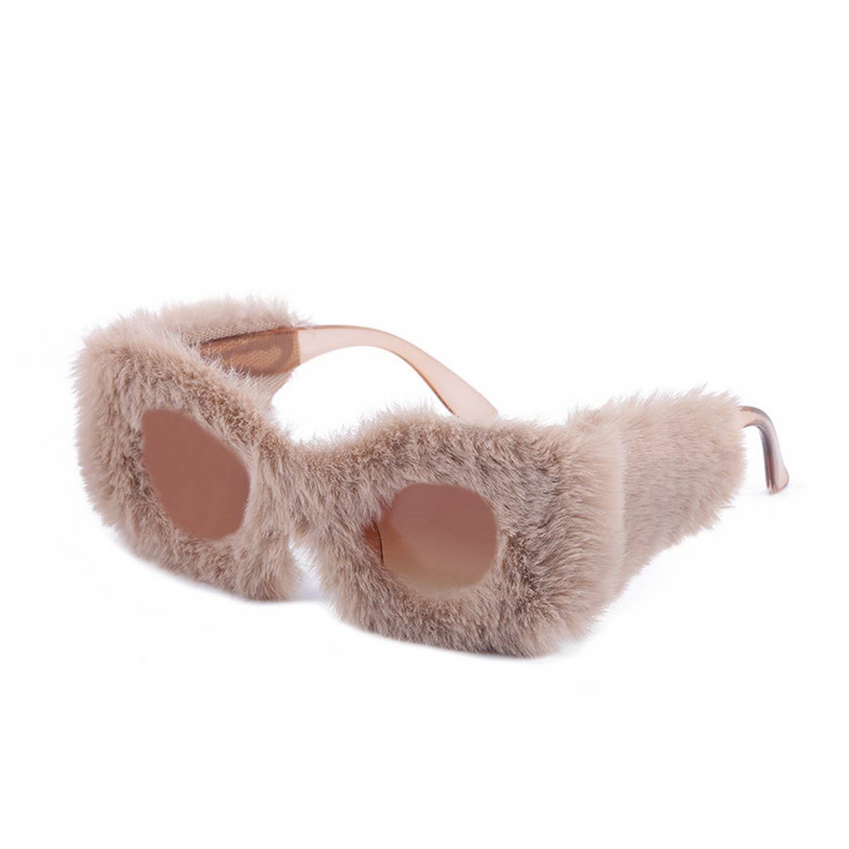 PLUSH WINTER SUNGLASSES FASHION CAT EYE SUNGLASSES_CWASG0571