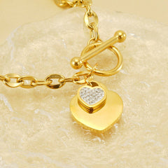 Cwaje1955_Fashion Love Stainless Steel Bracelet Ot Buckle