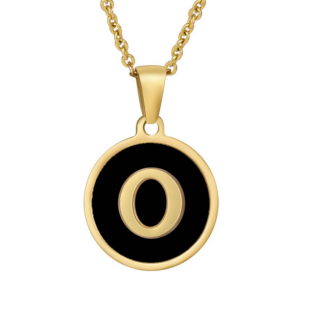CIRCULAR SHELL ENGLISH LETTER PENDANT NECKLACE_CWAJE0675