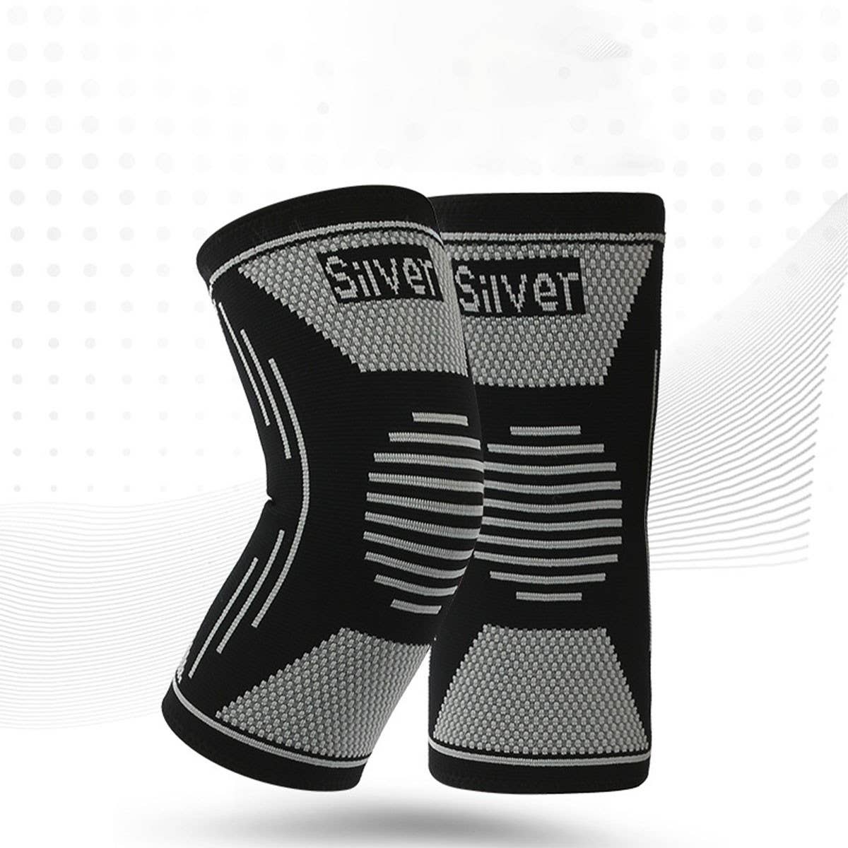 SILVER FIBER SPORTS KNEE BRACE ODOR FREE BREATHABLE_CWMM7885