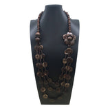 BOHEMIAN COCONUT SHELL VINTAGE LONG NECKLACE_CWMM4564