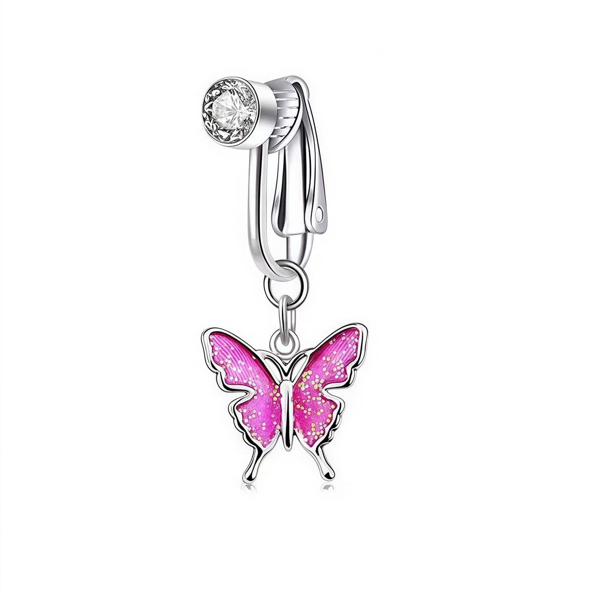 FAKE NAVEL CLIP NO PIERCING BELLY BUTTON RING_CWMM9190