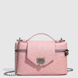 NEW OSTRICH TEXTURE BOXY CHAIN SHOULDER BAG_CWAB5719