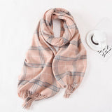 Vintage Stripe Knit Scarf Unisex Winter Wrap