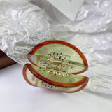 QUIRKY KIWI FRUIT ACETATE HAIR CLAW BACK BUN CLIP_CWAHA1340