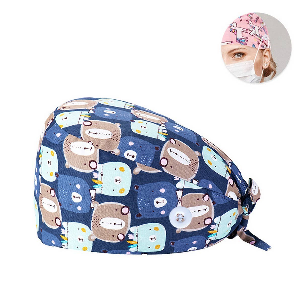 NURSE CAP SURGICAL CAP PURE COTTON DOCTOR CAP_CWAH3374