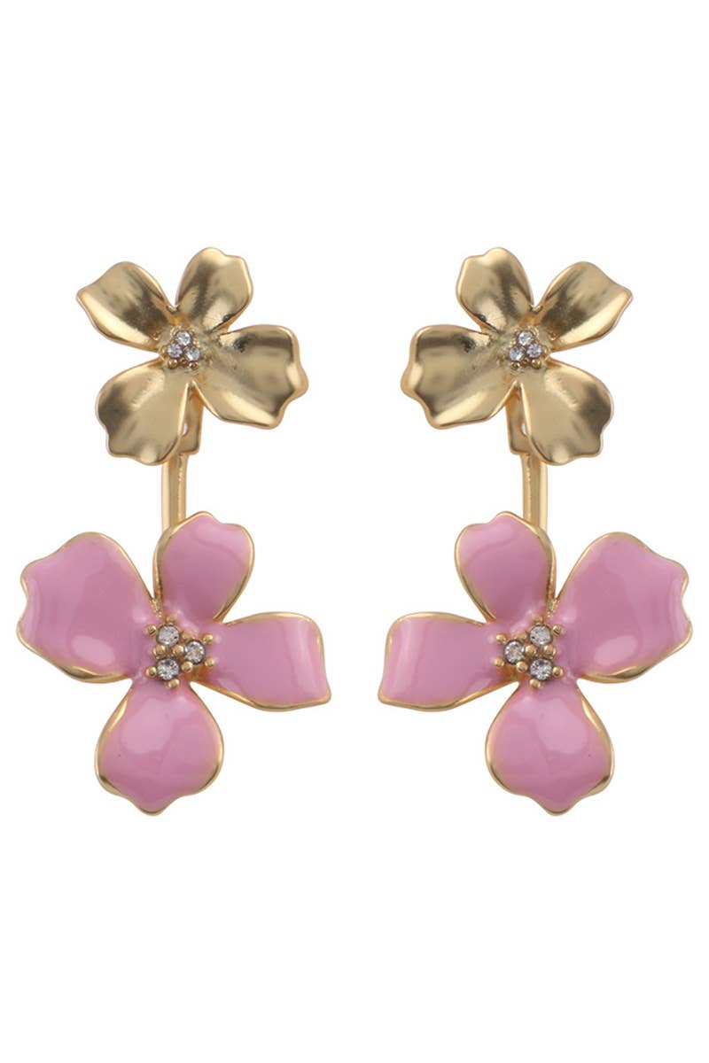 FLOWER DESIGN EARRINGS_CWAJE0460