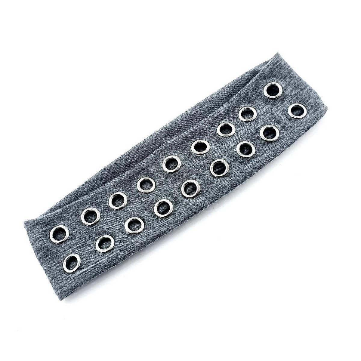 ELASTIC FABRIC WITH EYELETS PUNK HEADWRAP_CWAHA6306