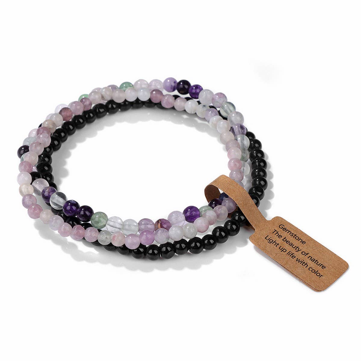 Cwaje4295_Natural Stone Beads Vintage Bracelet