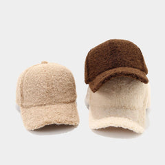Winter Furry Baseball Cap Women Warm Casual Hat_Cwah04728