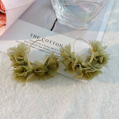 HANDMADE FABRIC FLOWER V SHAPE EAR CUFFS_CWMM6266