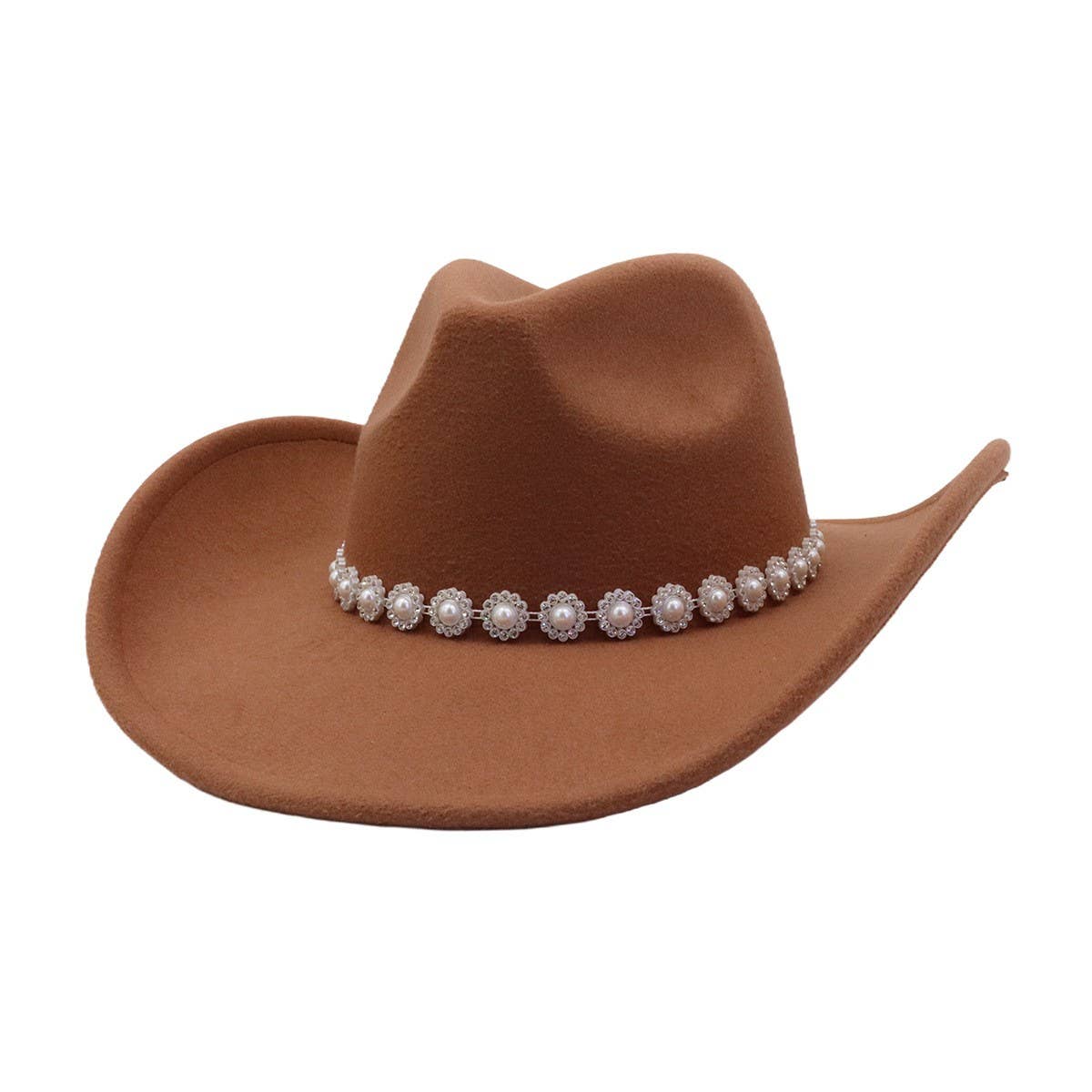 Western Cowboy Fedora Hat Felt Ethnic_Cwah04432