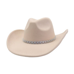 ETHNIC STYLE FELT COWBOY FEDORA HAT_CWAH04435
