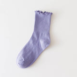 CANDY COLOR PURE COTTON EDGE SOCKS FOR WOMEN_CWMS1129