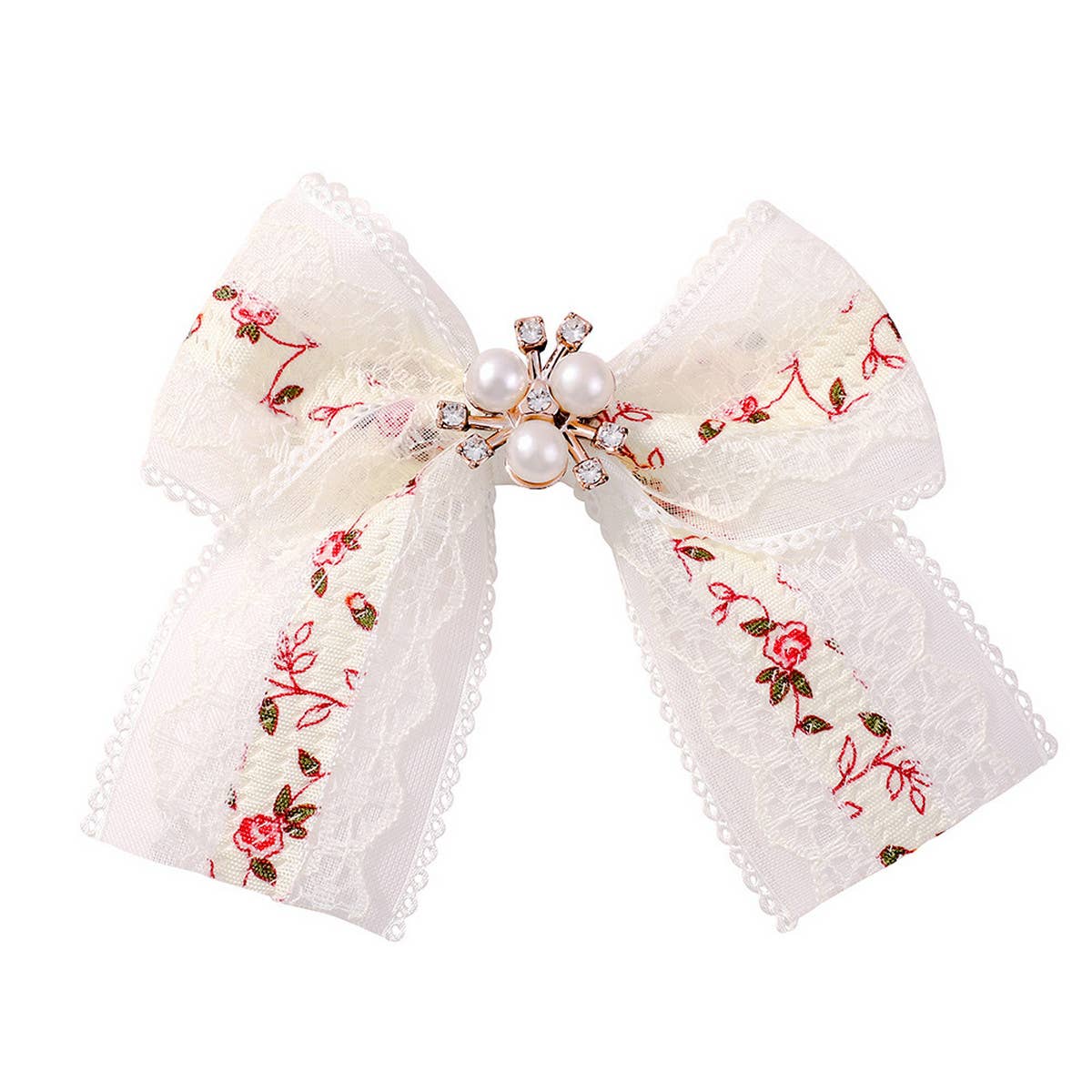 CHILDRENS LACE MESH BOW HAIRPIN_CWAHA2361
