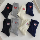 AUTUMN AND WINTER EMBROIDERED POLAR BEAR SOCKS_CWMS1052