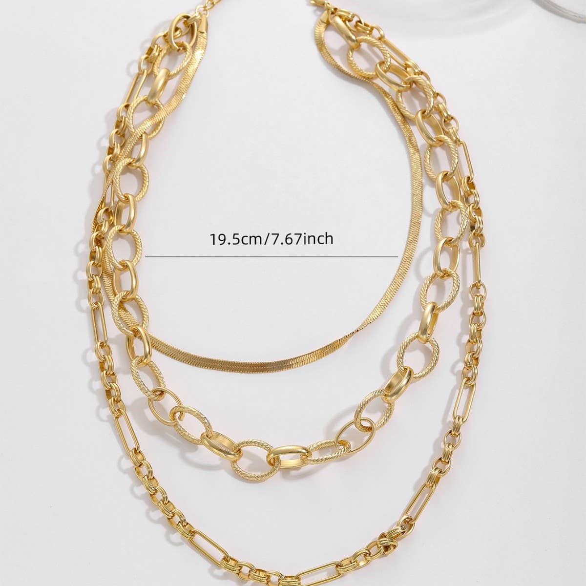 LAYERED SNAKEBONE HOOP TITANIUM NECKLACE_CWMM3675